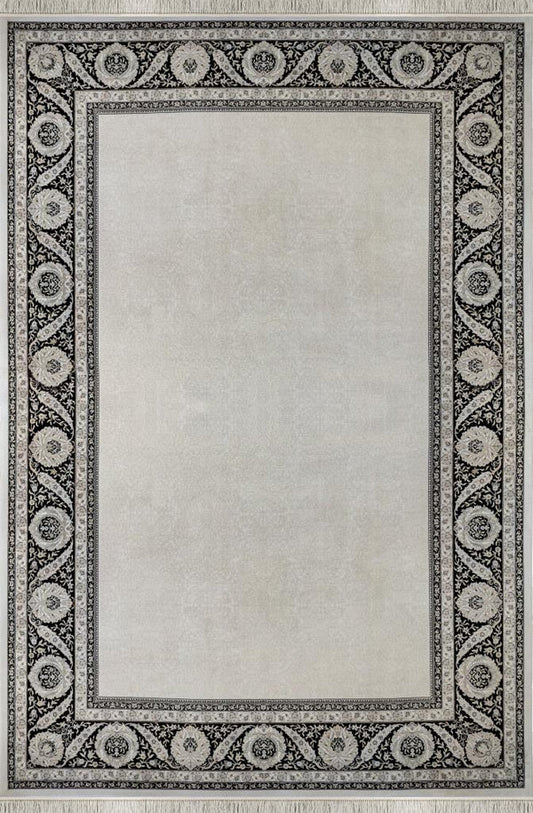 Seka Halı İsfahan Siyah Krem - Makine Halısı
