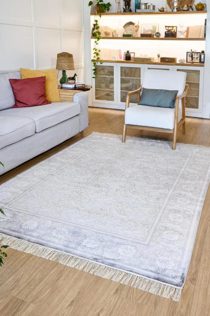 Seka Halı İsfahanGri Krem - Makine Halısı