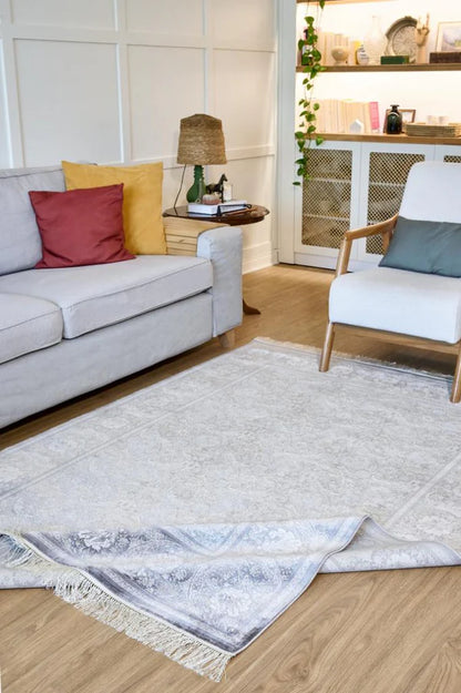 Seka Halı İsfahanGri Krem - Makine Halısı