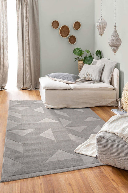 Seka Halı Sidney SD04 Gri Modern İskandinav Peluş Dokulu Halı