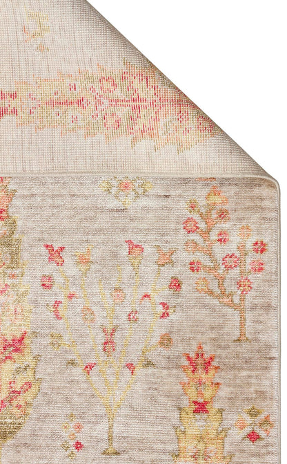 Seka 08 BEIGE AUTUMN Otantik Desenli Özel Hav Vermeyen ve Kolay Temizlenebilir Tensel Kullanılarak El Emeği ile Özel Tezgahlarda Üretilen Modern Uşak Halısı