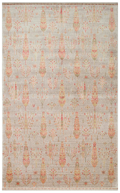 Seka 08 BEIGE AUTUMN Otantik Desenli Özel Hav Vermeyen ve Kolay Temizlenebilir Tensel Kullanılarak El Emeği ile Özel Tezgahlarda Üretilen Modern Uşak Halısı