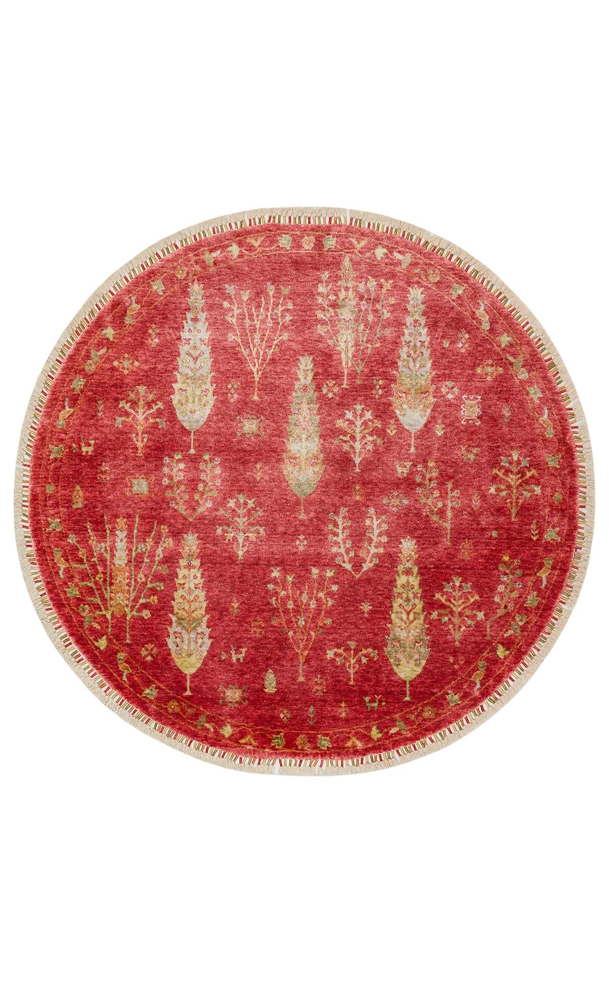 SEKA 08 RED AUTUMN Q Otantik Desenli Özel Hav Vermeyen ve Kolay Temizlenebilir Tensel Kullanılarak El