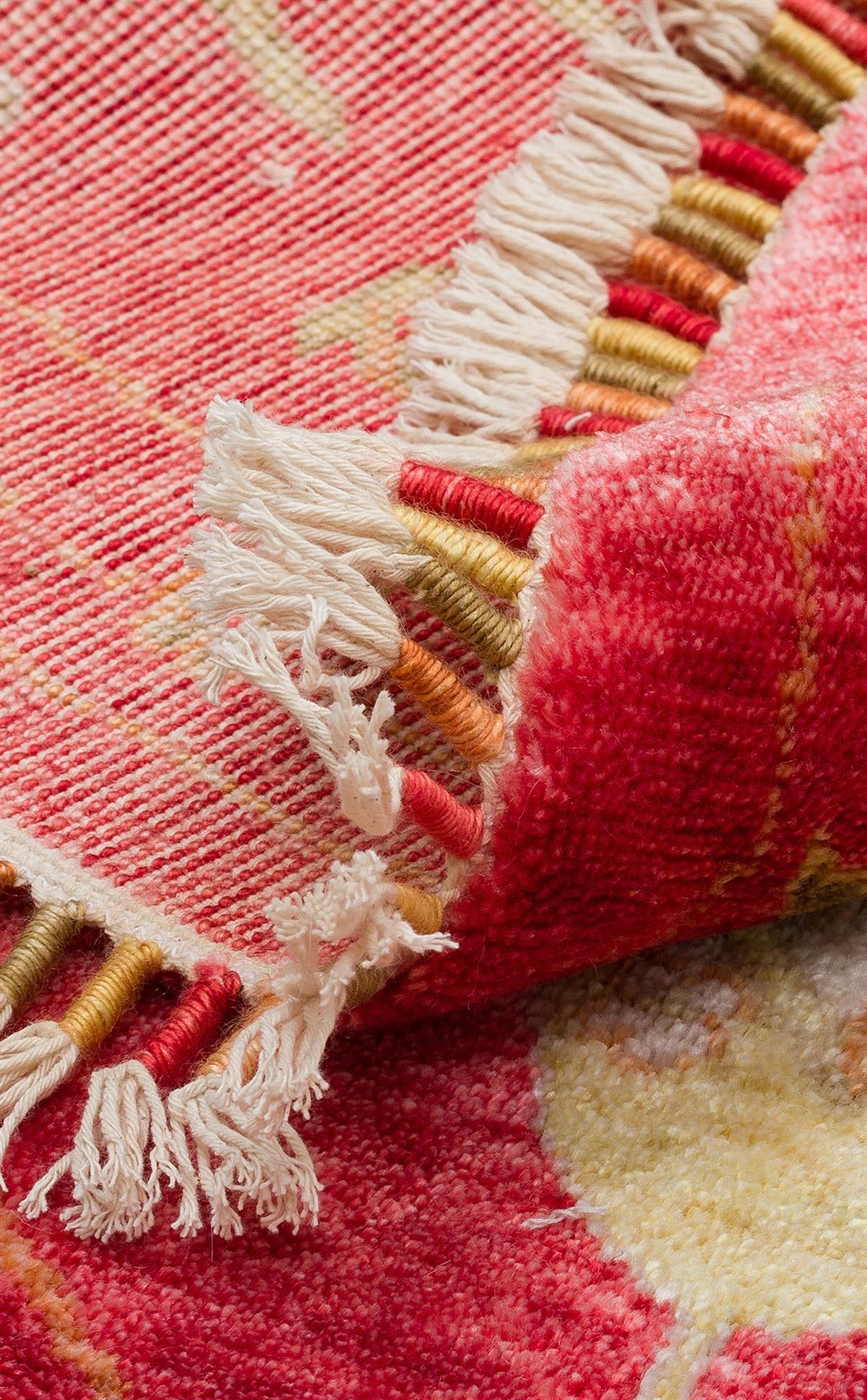 SEKA 08 RED AUTUMN Q Otantik Desenli Özel Hav Vermeyen ve Kolay Temizlenebilir Tensel Kullanılarak El